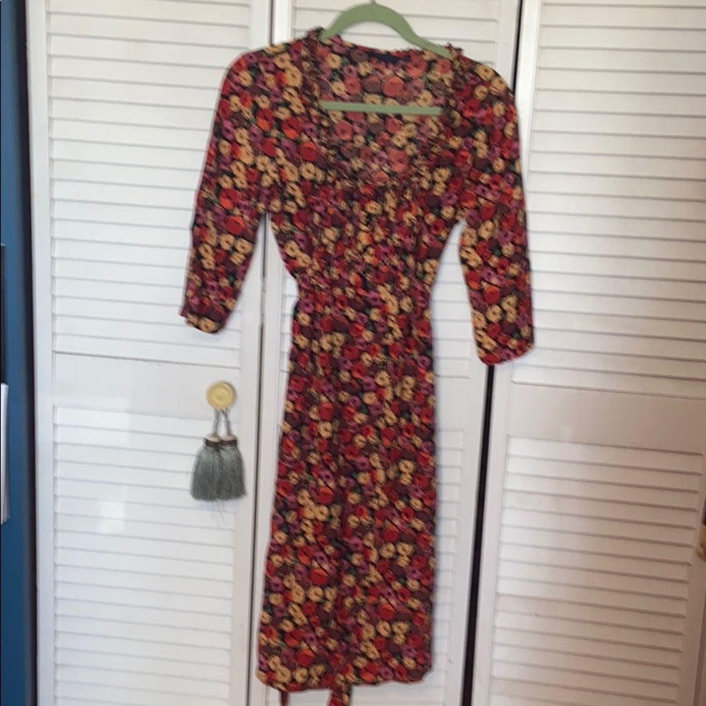 Boden rayon floral print size 14 dress